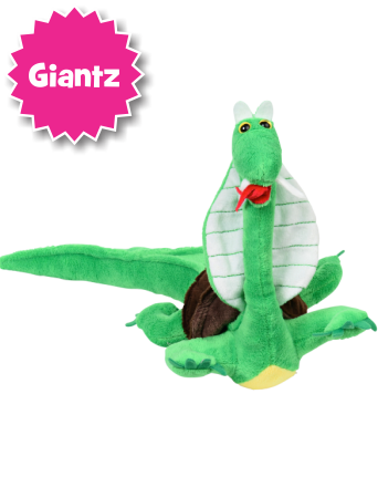 Snurtlegator = snake + turtle + alligator large plush stuffed animal [front view]